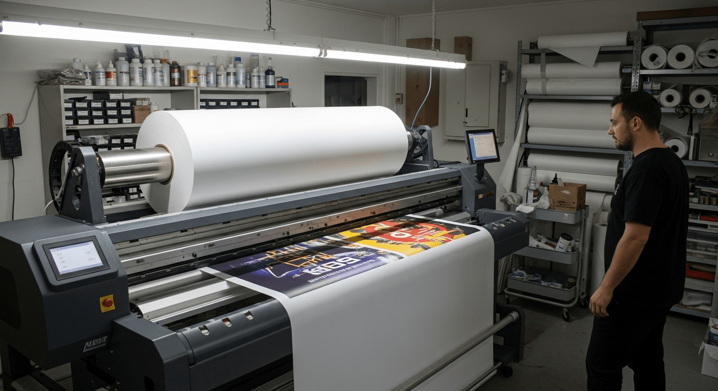 Процесс широкоформатной печати