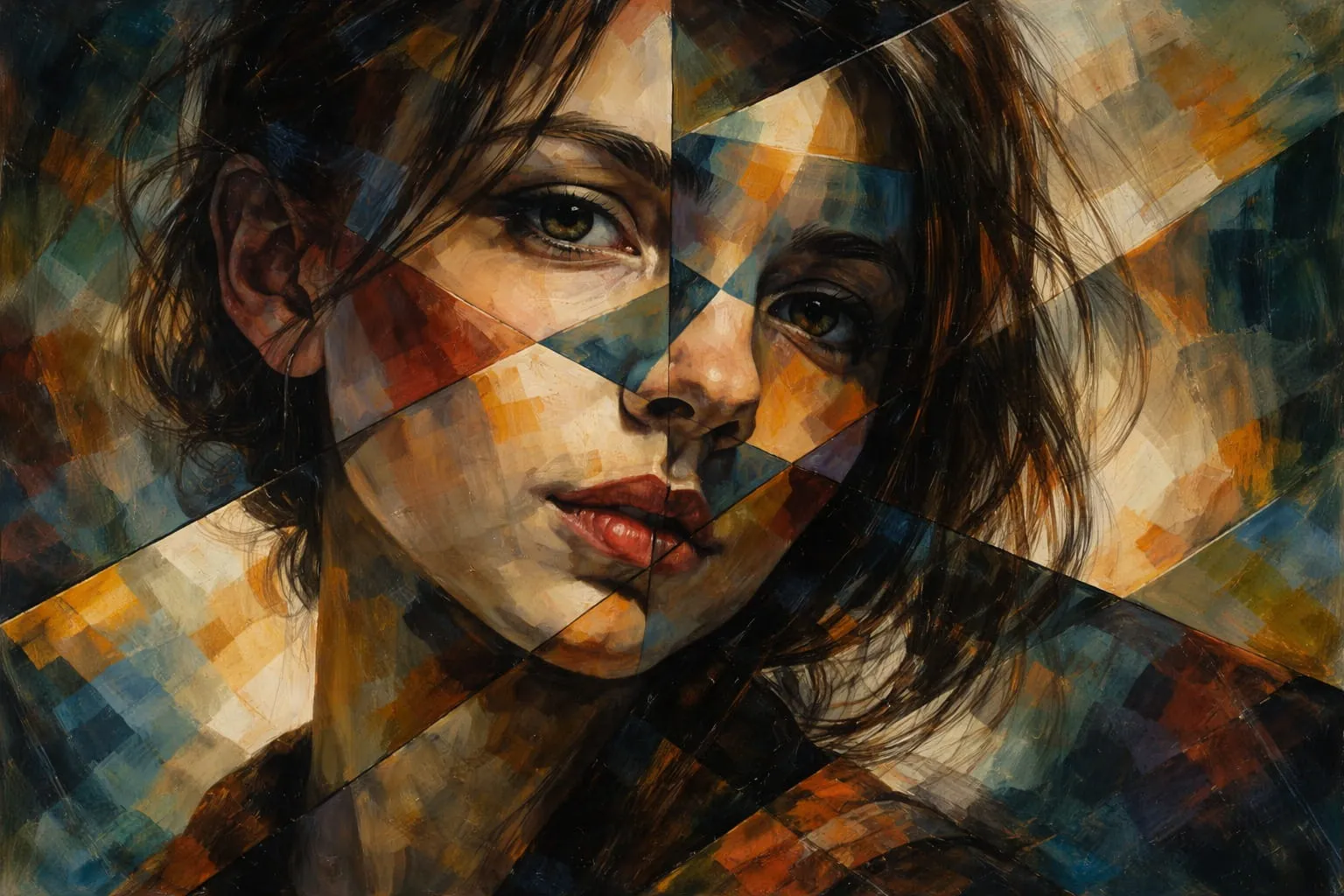 портрет в стиле авангард