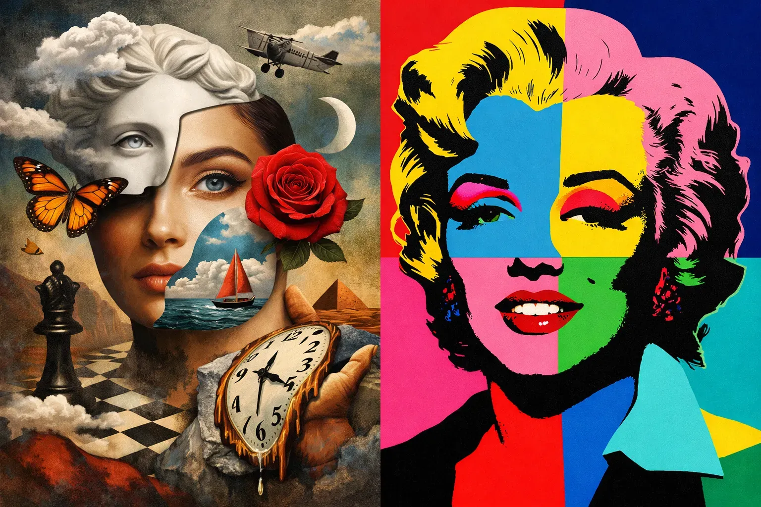 портрет в стиле сюрреплизм