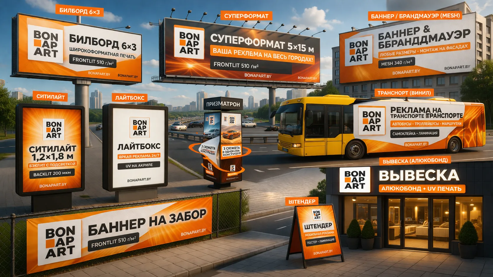 Виды наружной рекламы